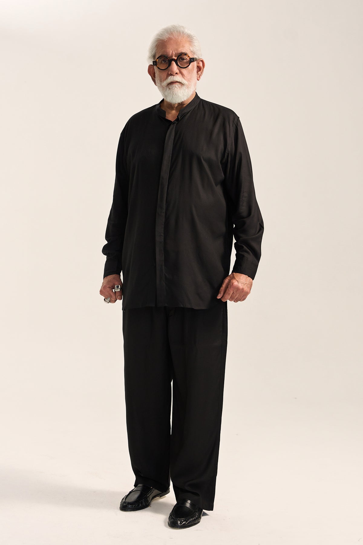 Alfaz Nehru Jacket Set- Ajrak