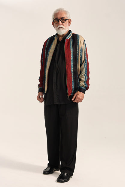 Alfaz Bomber Jacket Set- Ajrak