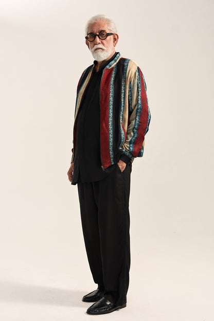 Alfaz Bomber Jacket Set- Ajrak