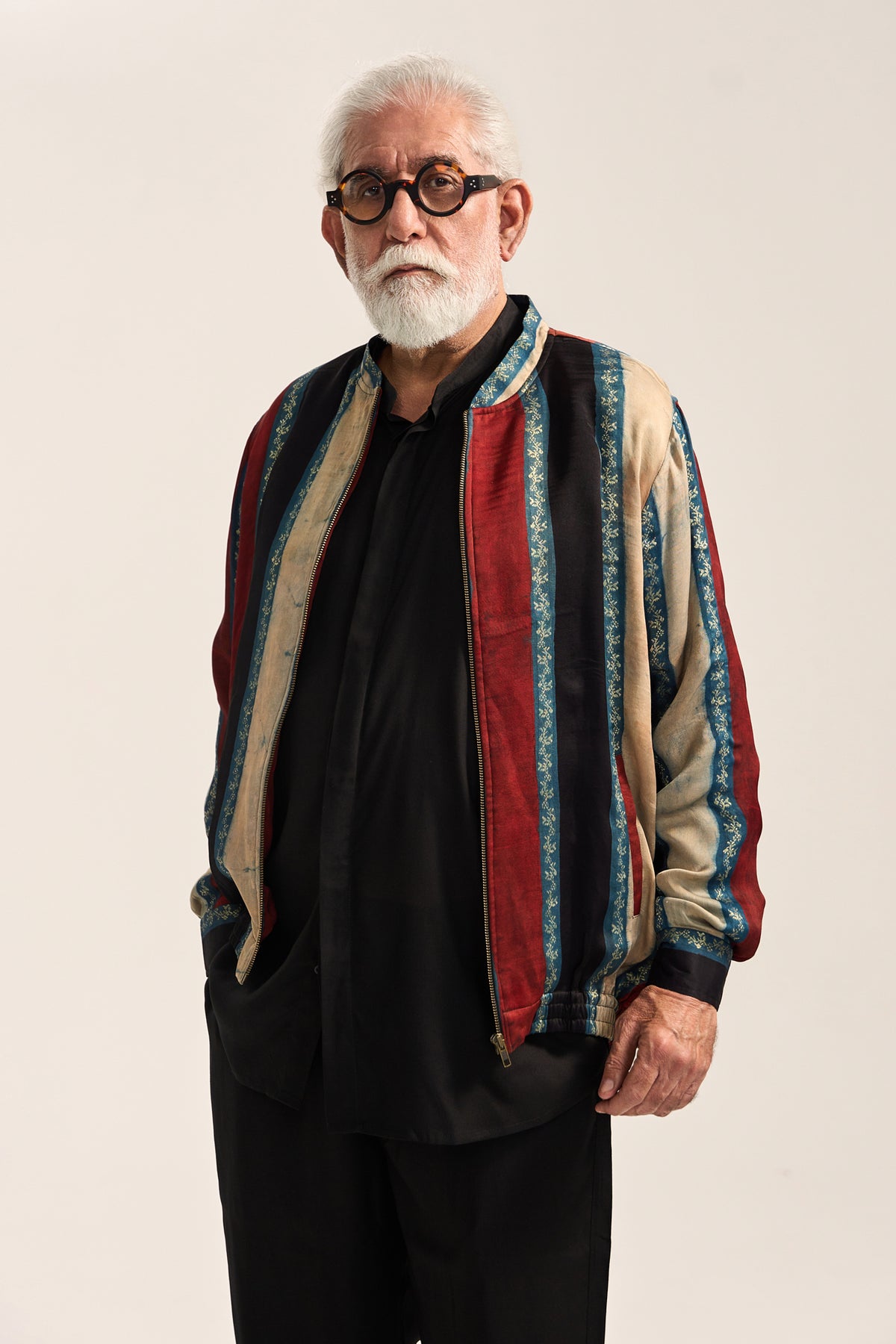 Alfaz Bomber Jacket-Ajrak