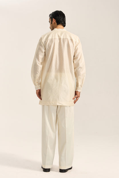 Amaan Silk Kurta Set- Embroidered