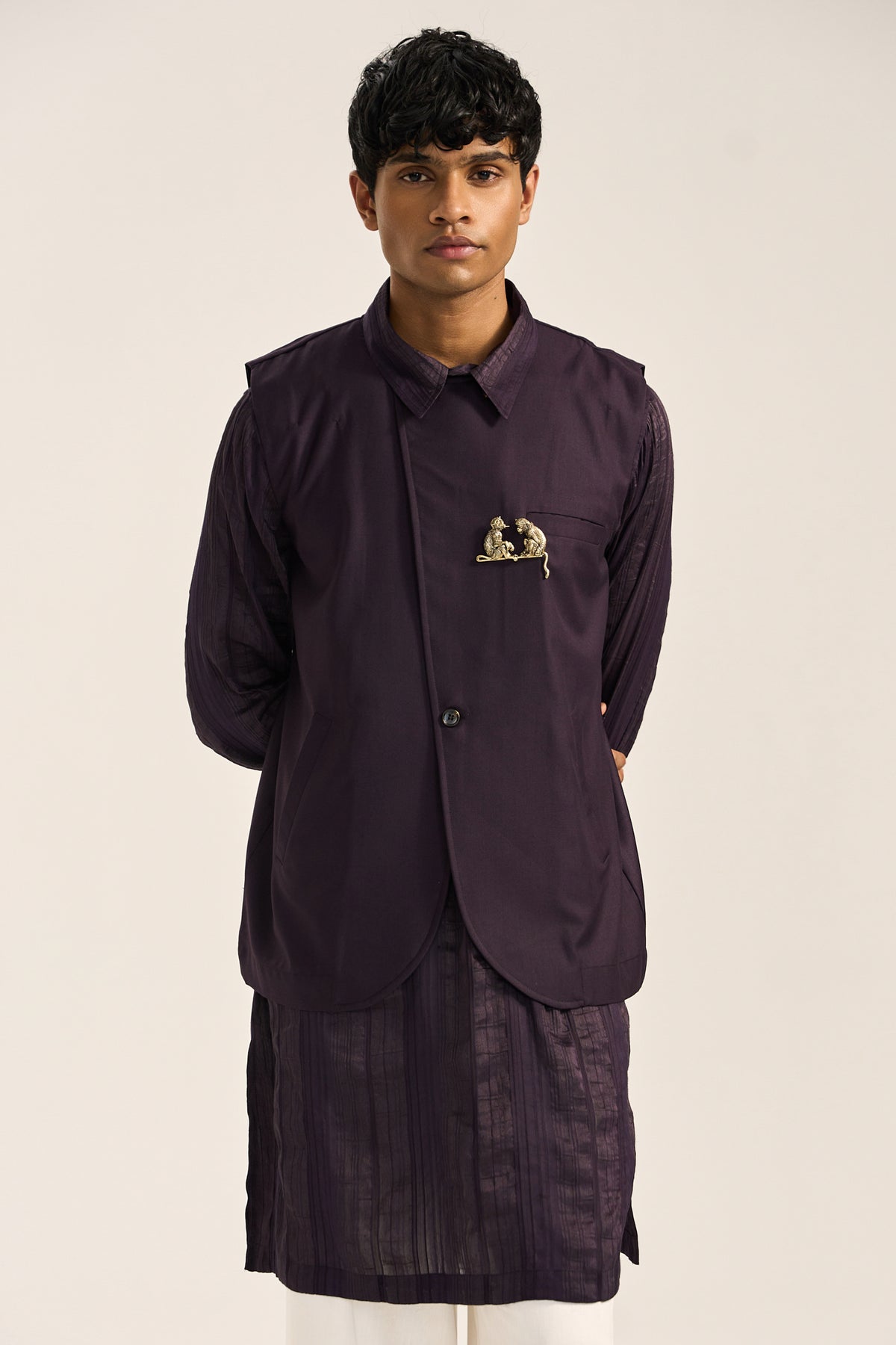 ROY FESTIVE LOOK- DRAPED JACKET (SET OF 3)