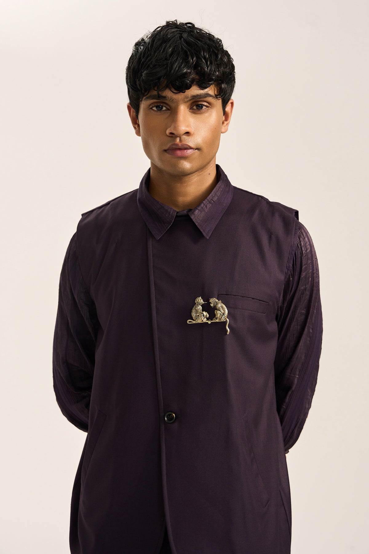 ROY FESTIVE LOOK- DRAPED JACKET (SET OF 3)