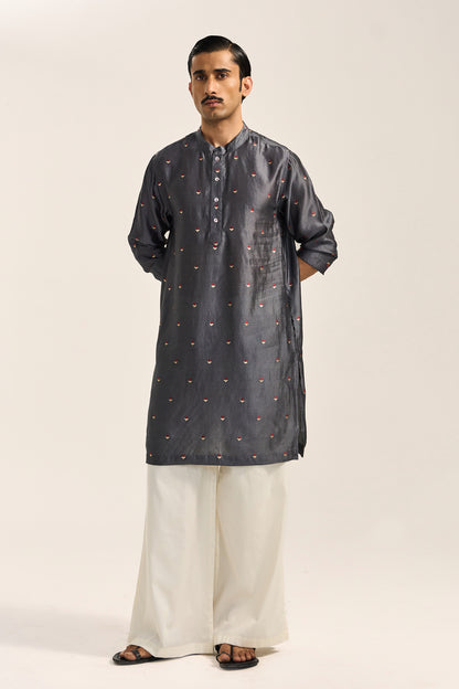 MIRZA SILK KURTA SET-BOOTA