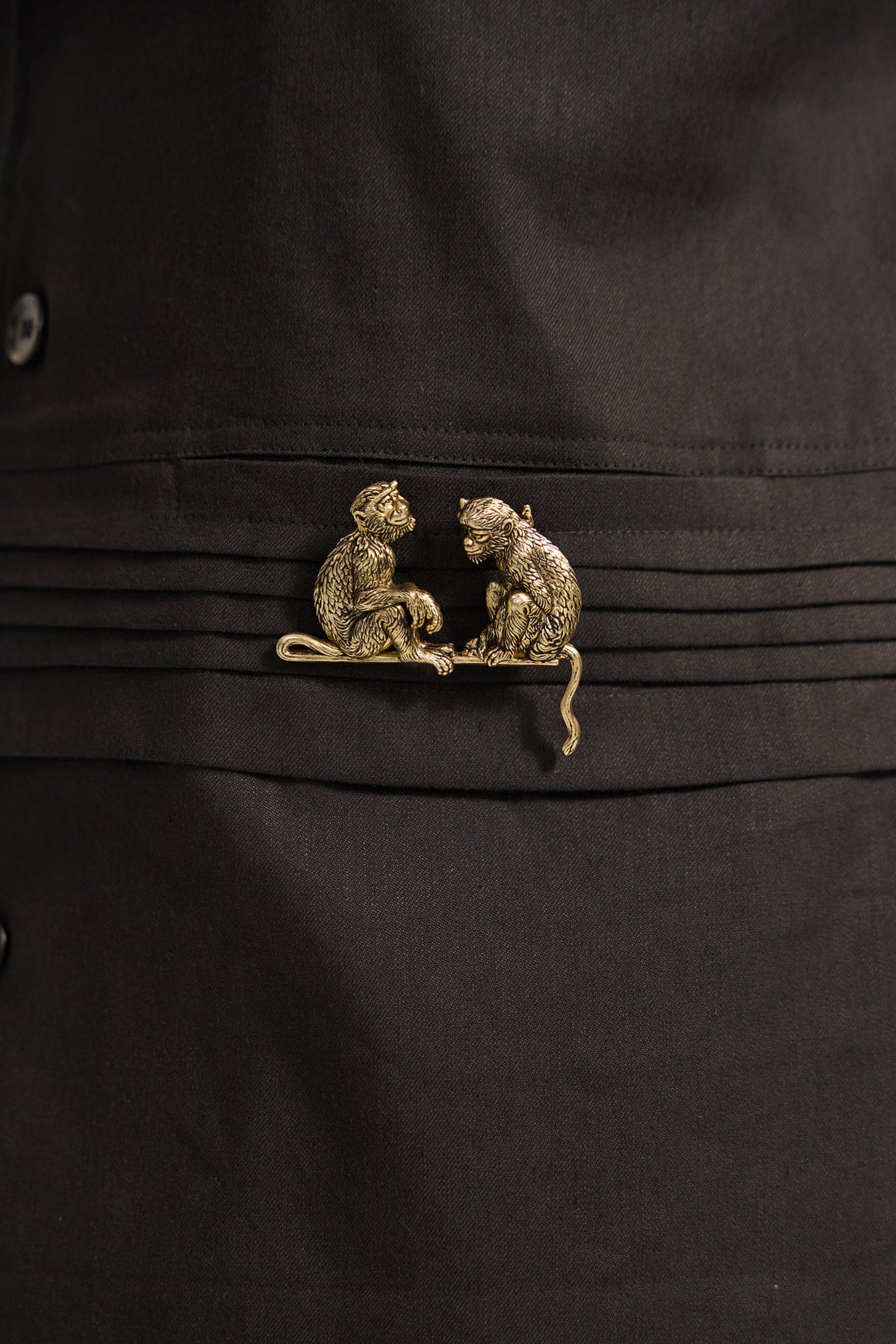Monkey Brooch- Swinging