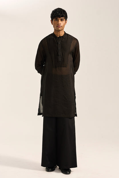 Saunak Kurta Set-Black