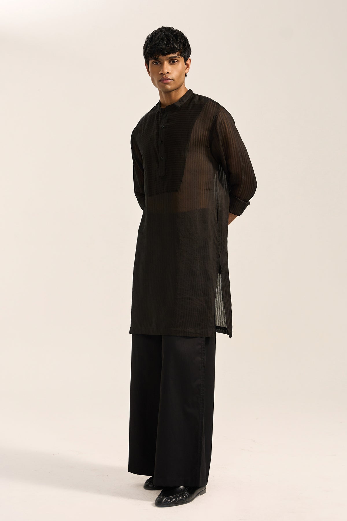 Saunak Kurta Set-Black