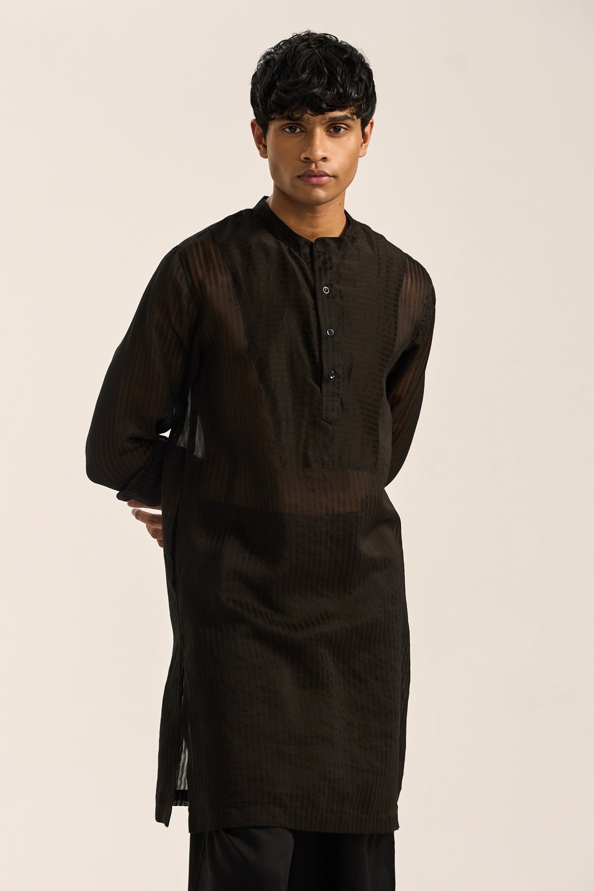 Saunak Kurta Set-Black