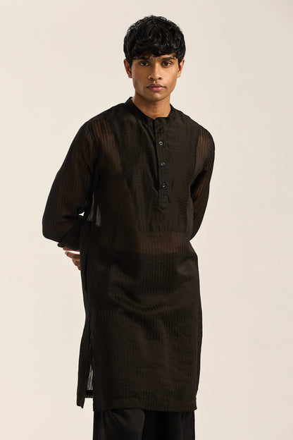 Saunak Kurta Set-Black