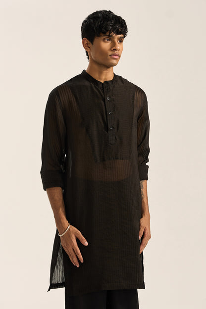 Saunak Kurta Set-Black