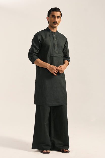 Deven Kurta Set-Forest Green