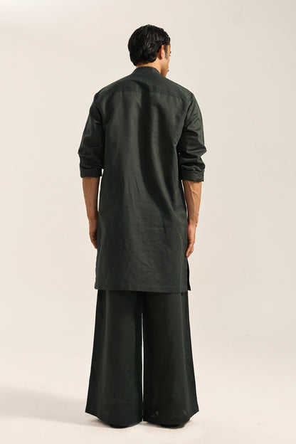 Deven Kurta Set-Forest Green