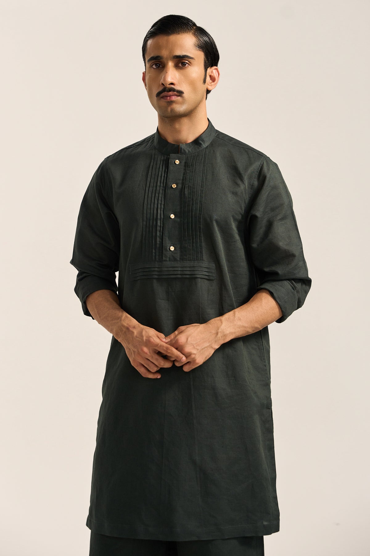 Deven Kurta Set-Forest Green