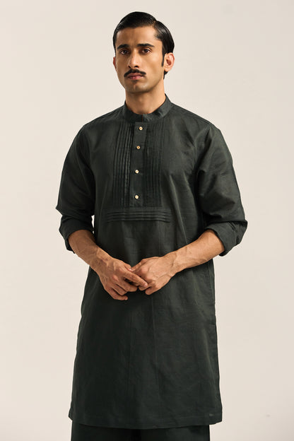 Deven Kurta Set-Forest Green