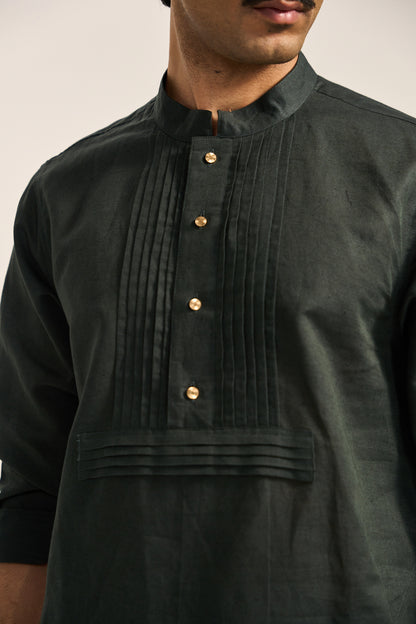 Deven Kurta Set-Forest Green