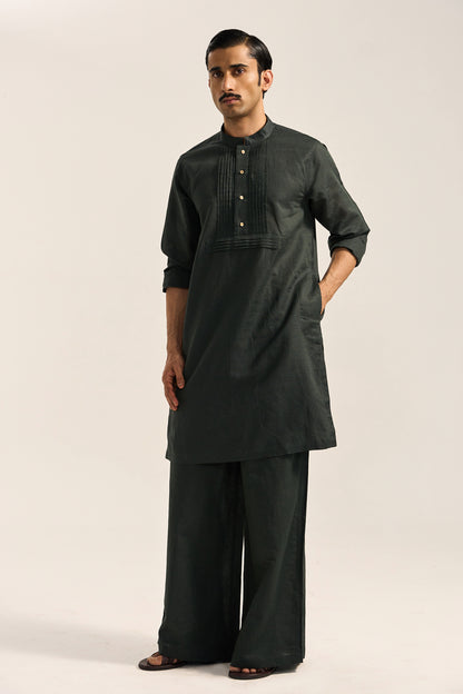 Deven Kurta Set-Forest Green