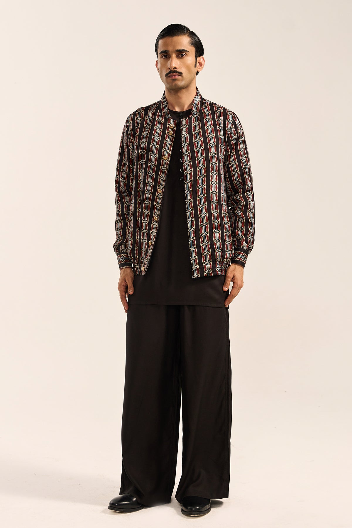AJRAK BOMBER JACKET SET-BLACK