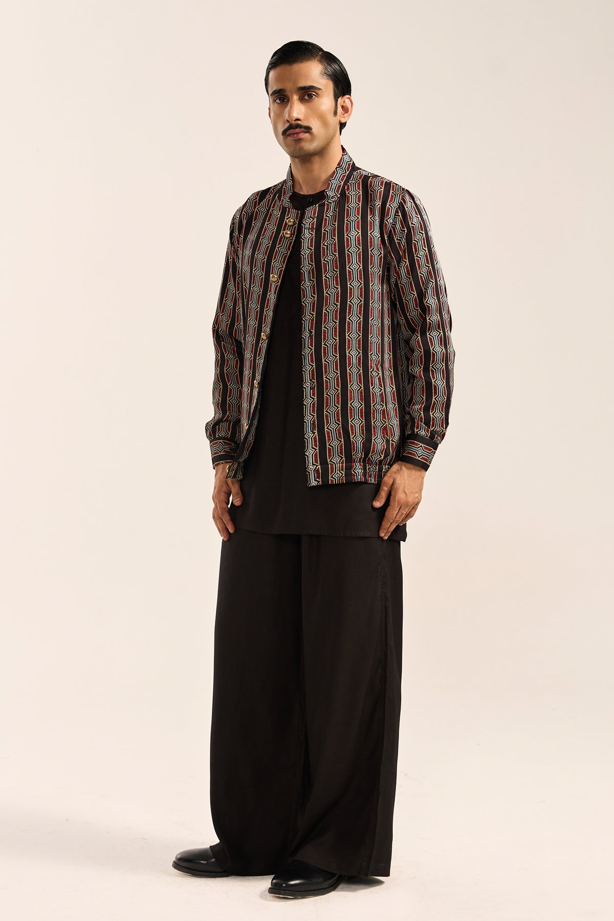 AJRAK BOMBER JACKET SET-BLACK