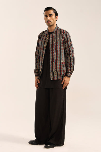 AJRAK BOMBER JACKET SET-BLACK