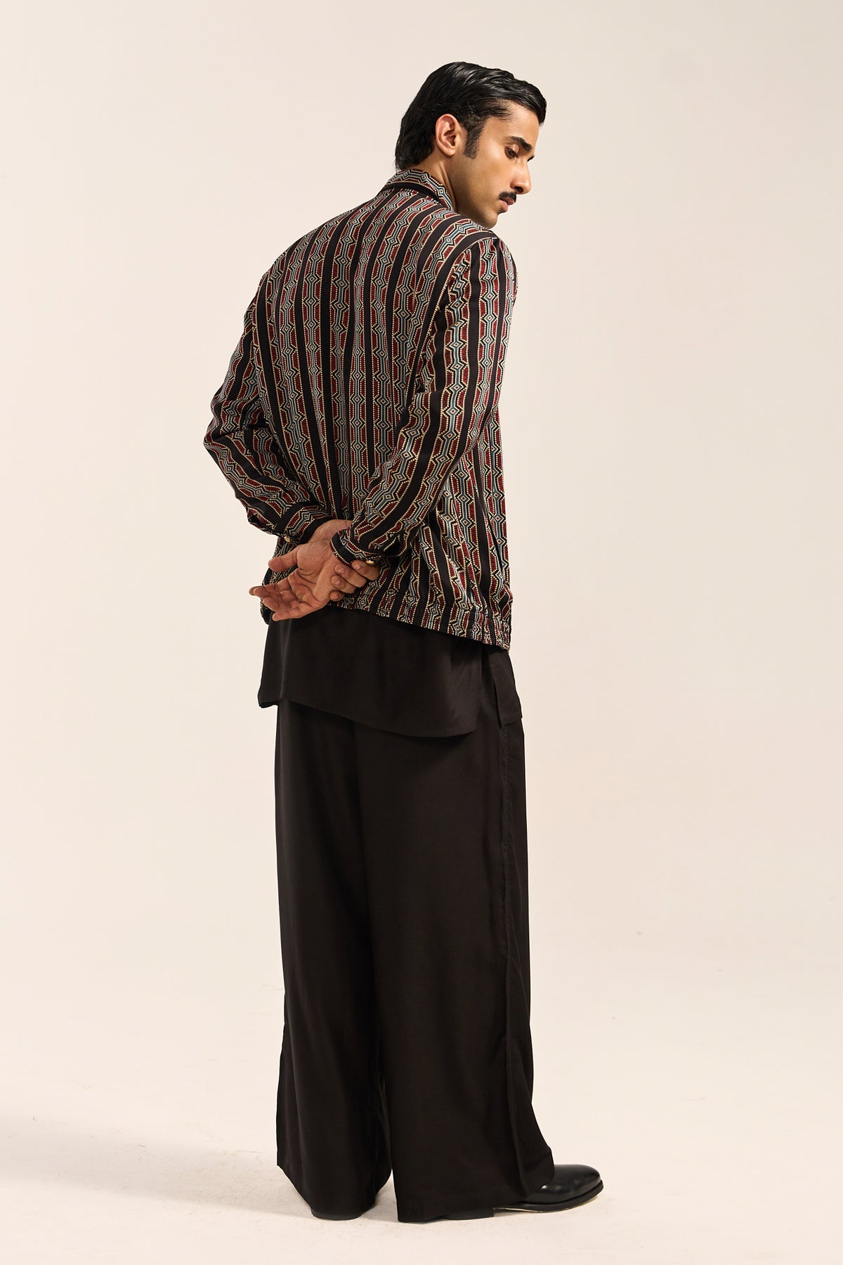 AJRAK BOMBER JACKET SET-BLACK