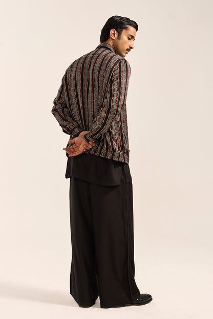 AJRAK BOMBER JACKET SET-BLACK