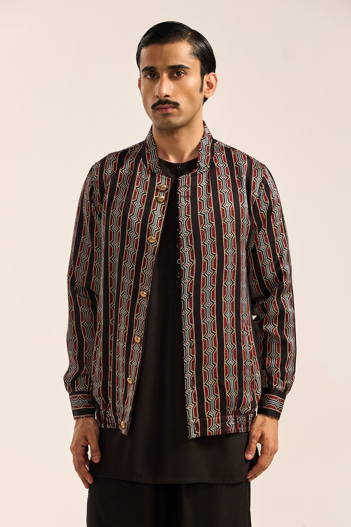 AJRAK BOMBER JACKET SET-BLACK