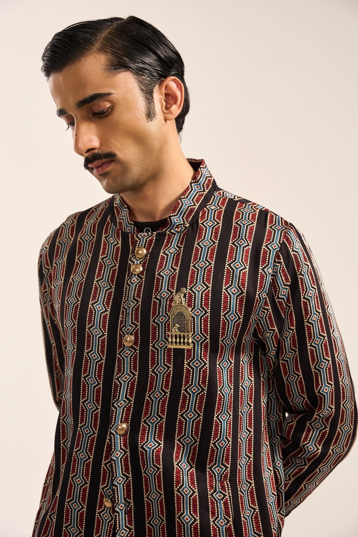 Ajrak Bomber Jacket-Black