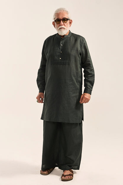 Deven Kurta Set-Forest Green