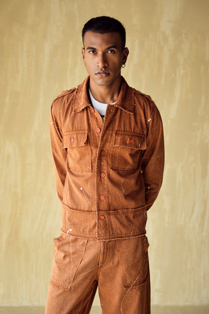 HOFFMAN UNFINISHED JACKET -RUST