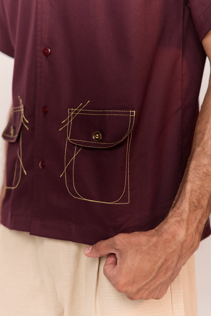 DOODLE SUMMER SHIRT-VINO
