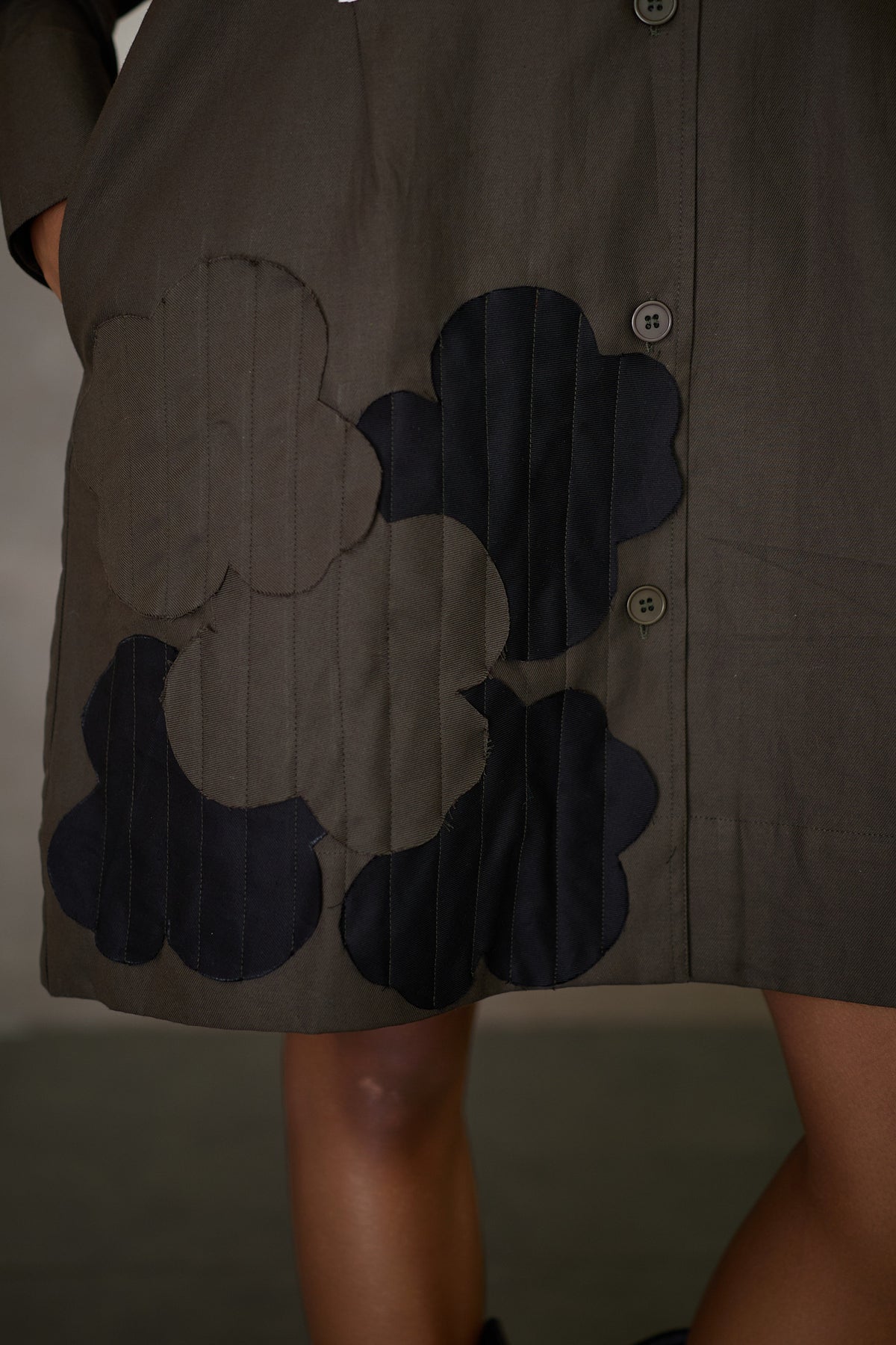 MANHATTAN SHORT DRESS- NOMAD OLIVE