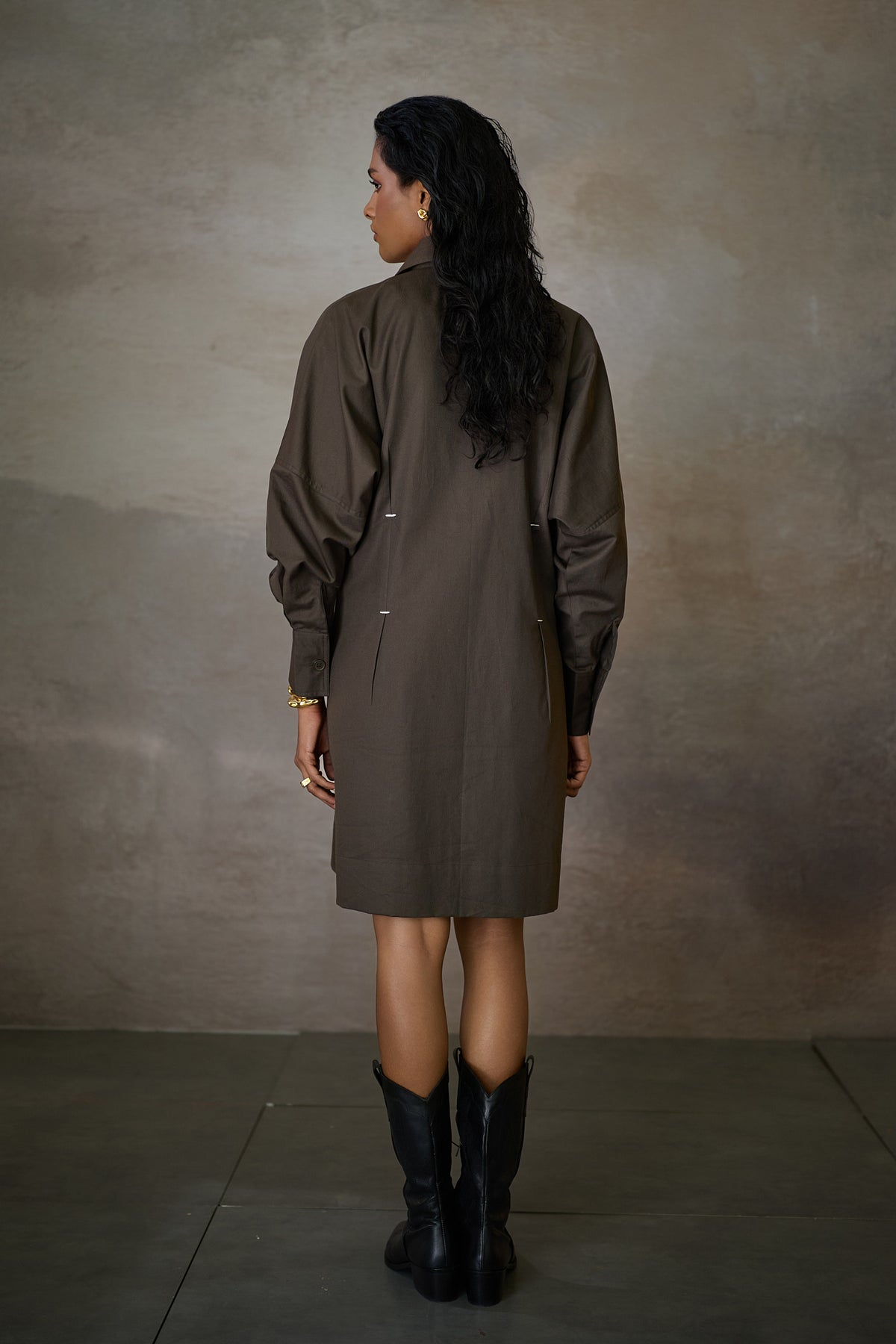MANHATTAN SHORT DRESS- NOMAD OLIVE