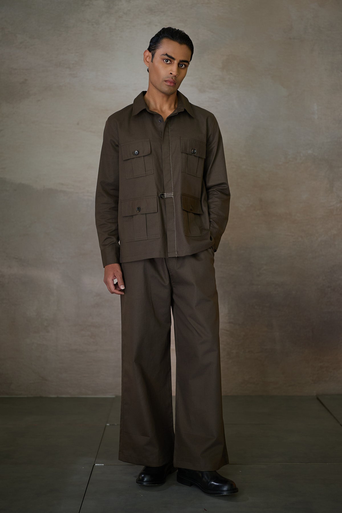SAHEB OLIVE SHIRT - FORMAL EDIT