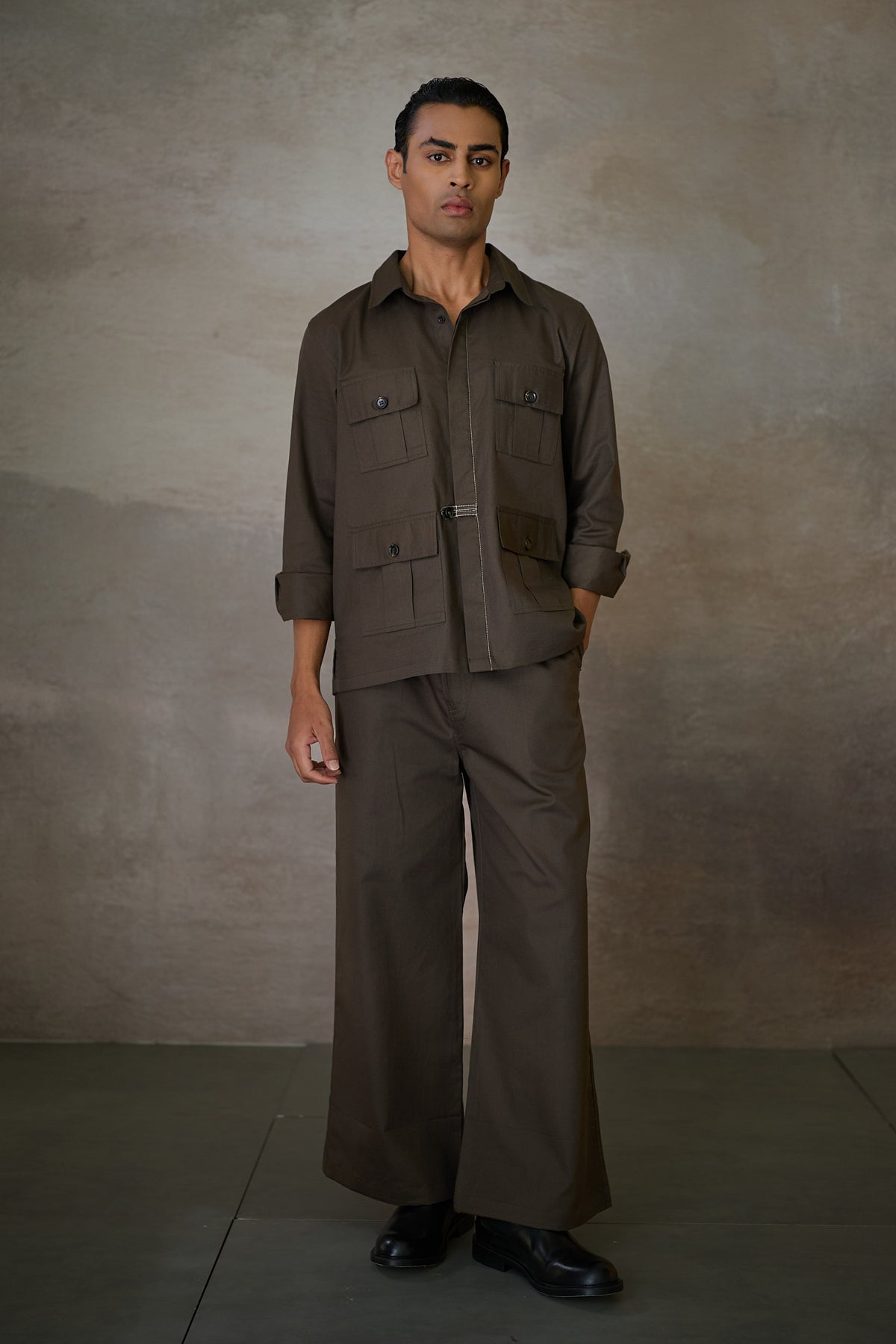 SAHEB OLIVE SHIRT - FORMAL EDIT
