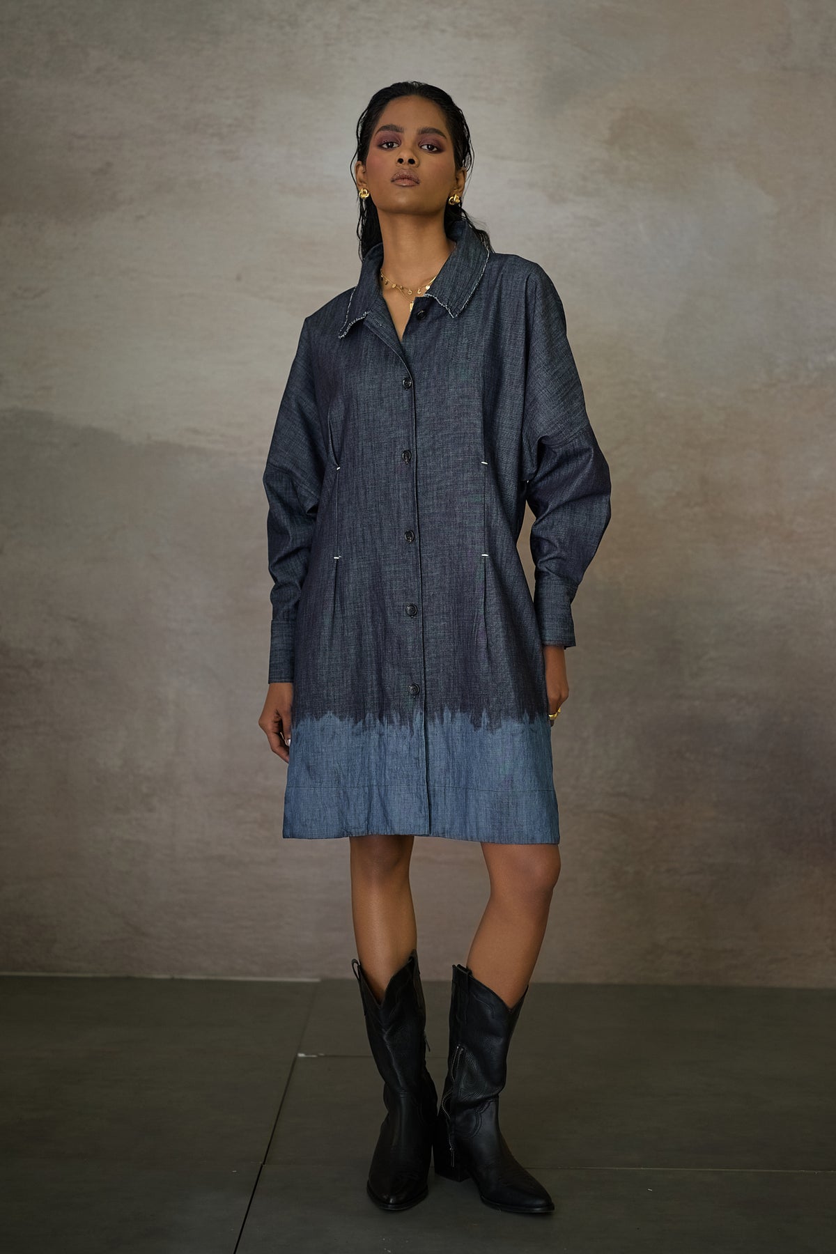 MANHATTAN SHORT DRESS- DENIM