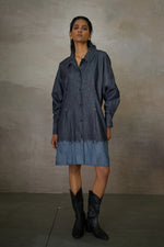Load image into Gallery viewer, MANHATTAN SHORT DRESS- DENIM
