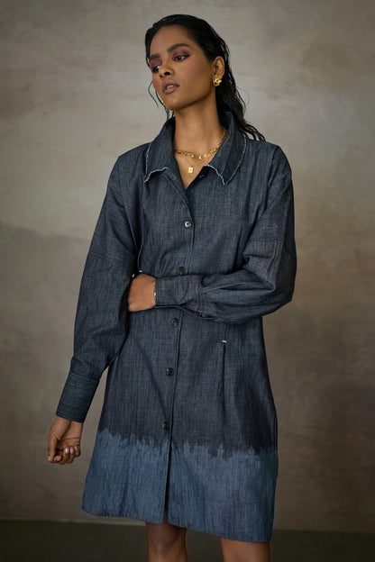 MANHATTAN SHORT DRESS- DENIM
