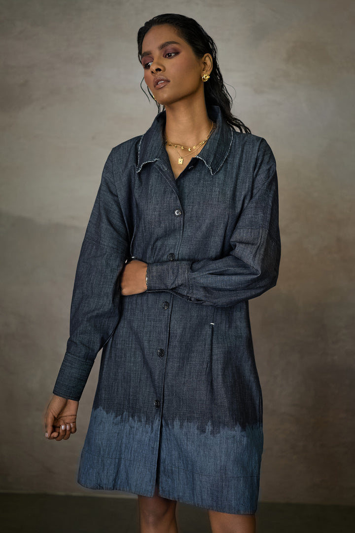 MANHATTAN SHORT DRESS- DENIM