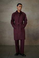 Load image into Gallery viewer, OXFORDSHIRE TRENCH COAT-MERLOT