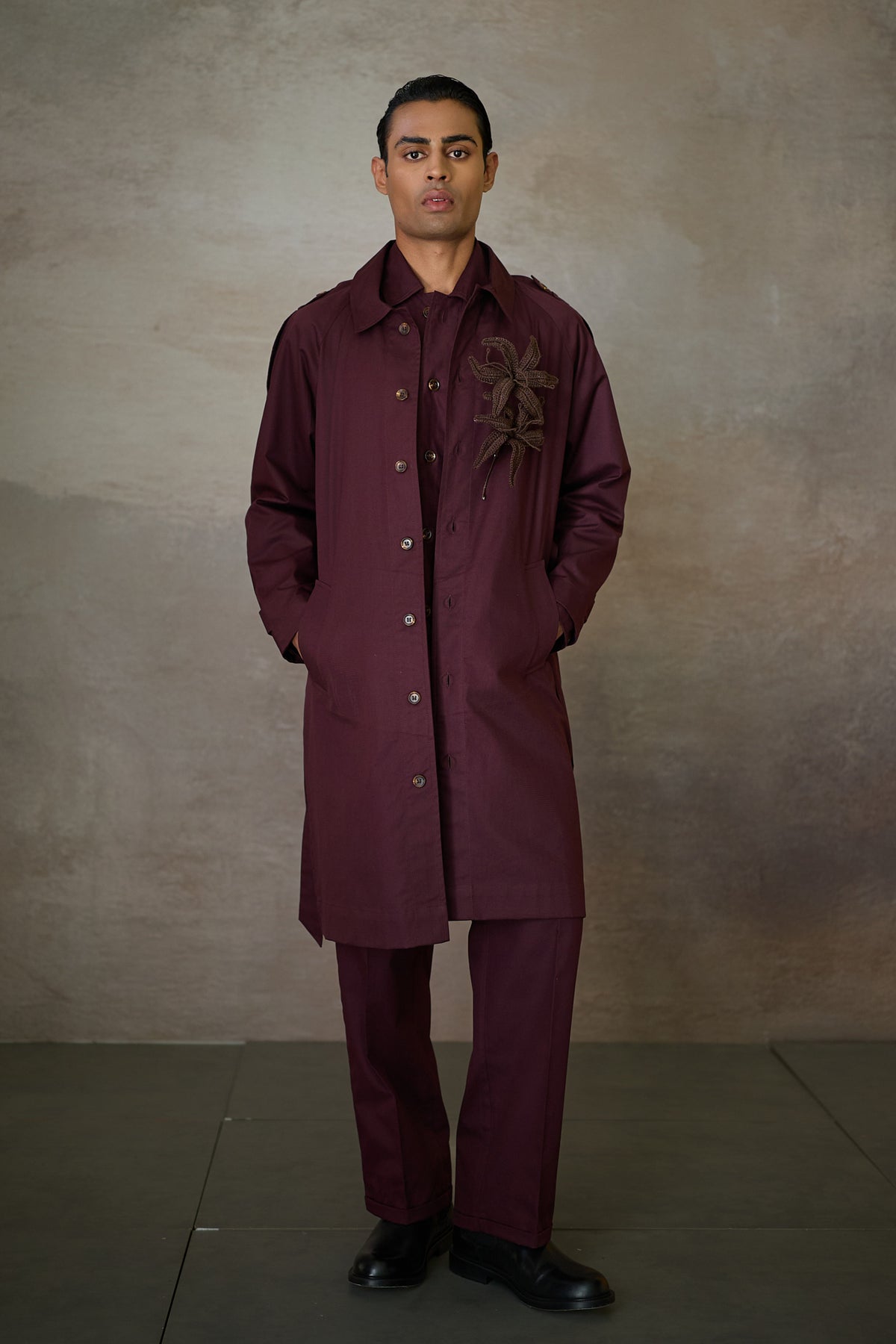 OXFORDSHIRE TRENCH SET- MERLOT (SET OF3)