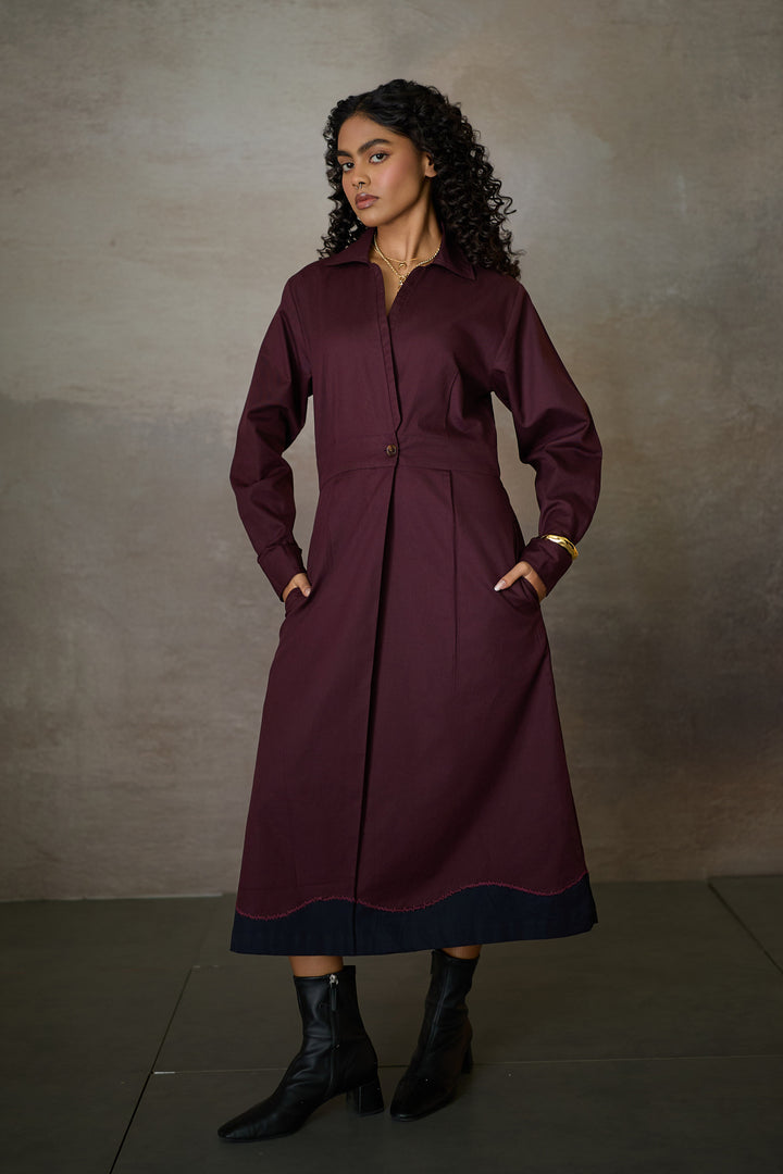 FELICIA DRESS- MERLOT