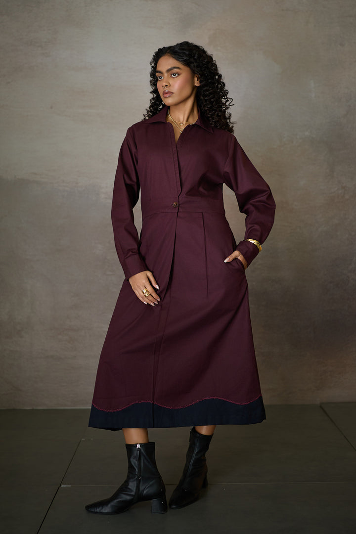 FELICIA DRESS- MERLOT