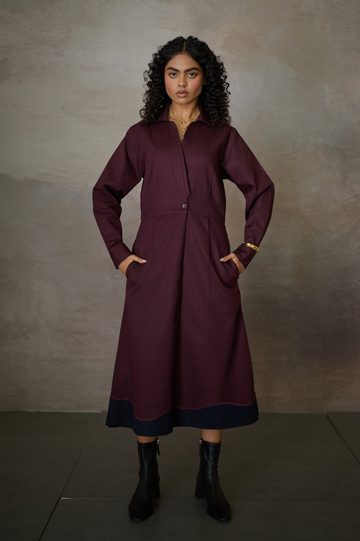 FELICIA DRESS- MERLOT
