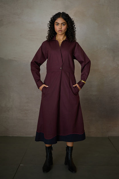 FELICIA DRESS- MERLOT