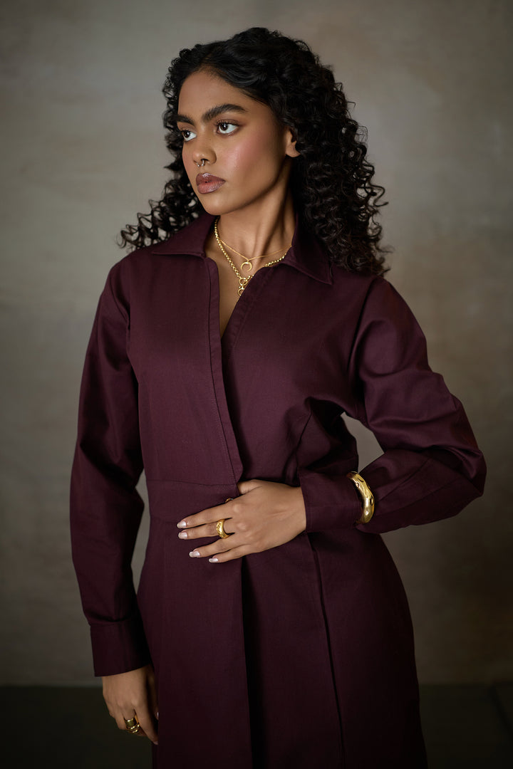 FELICIA DRESS- MERLOT