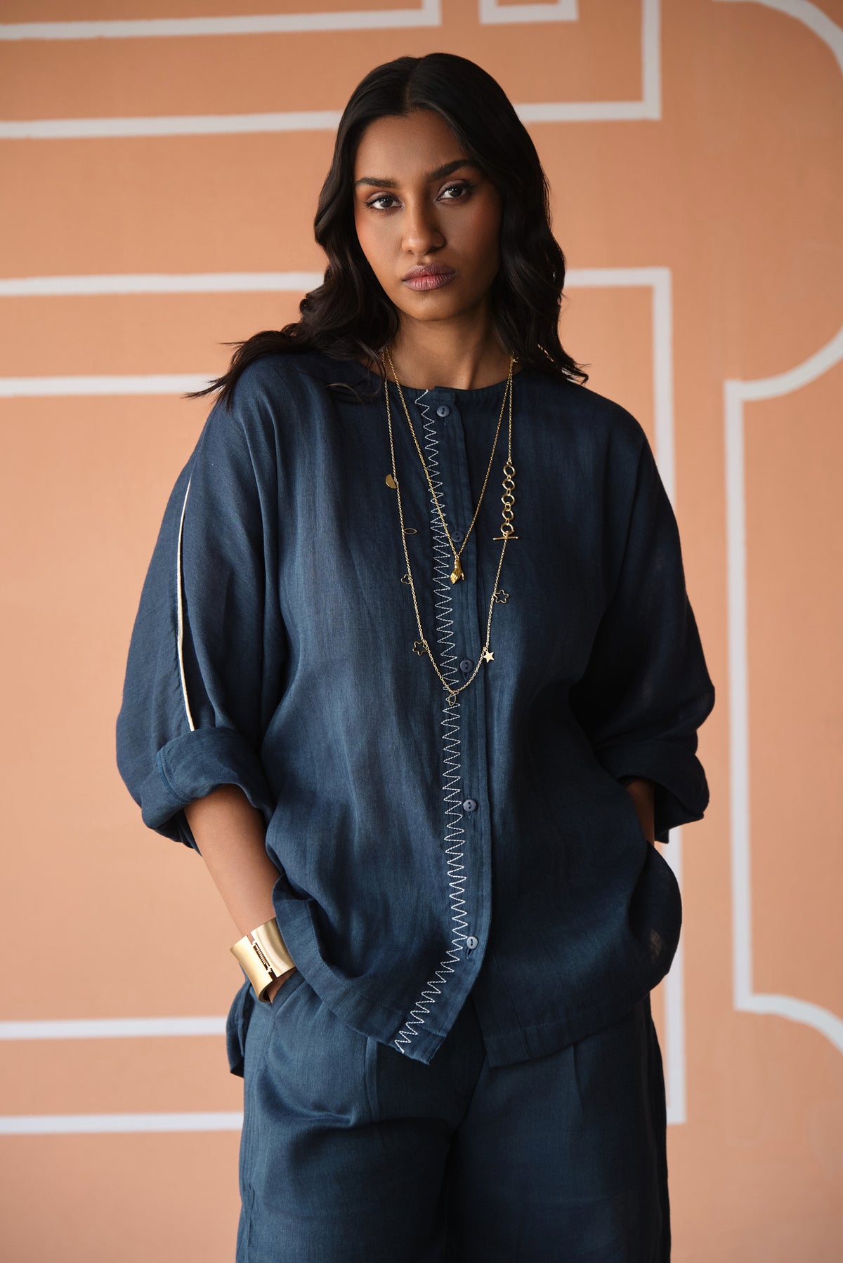WABI SABI SUMMER SET-NAVY