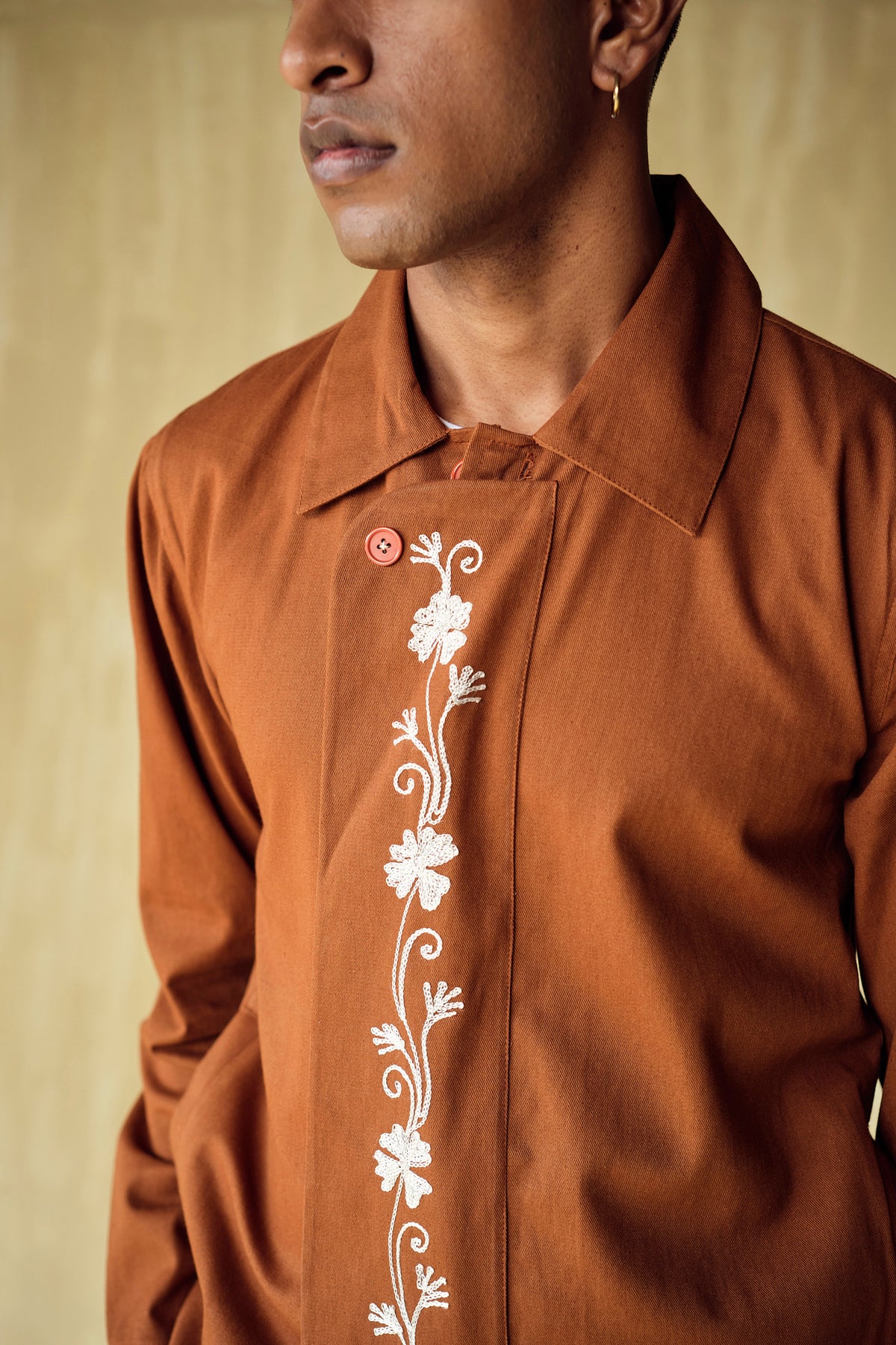 PACHO EMBROIDERED SET-RUST