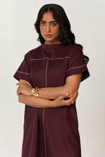 Load image into Gallery viewer, DOODLE MIDI DRESS-VINO