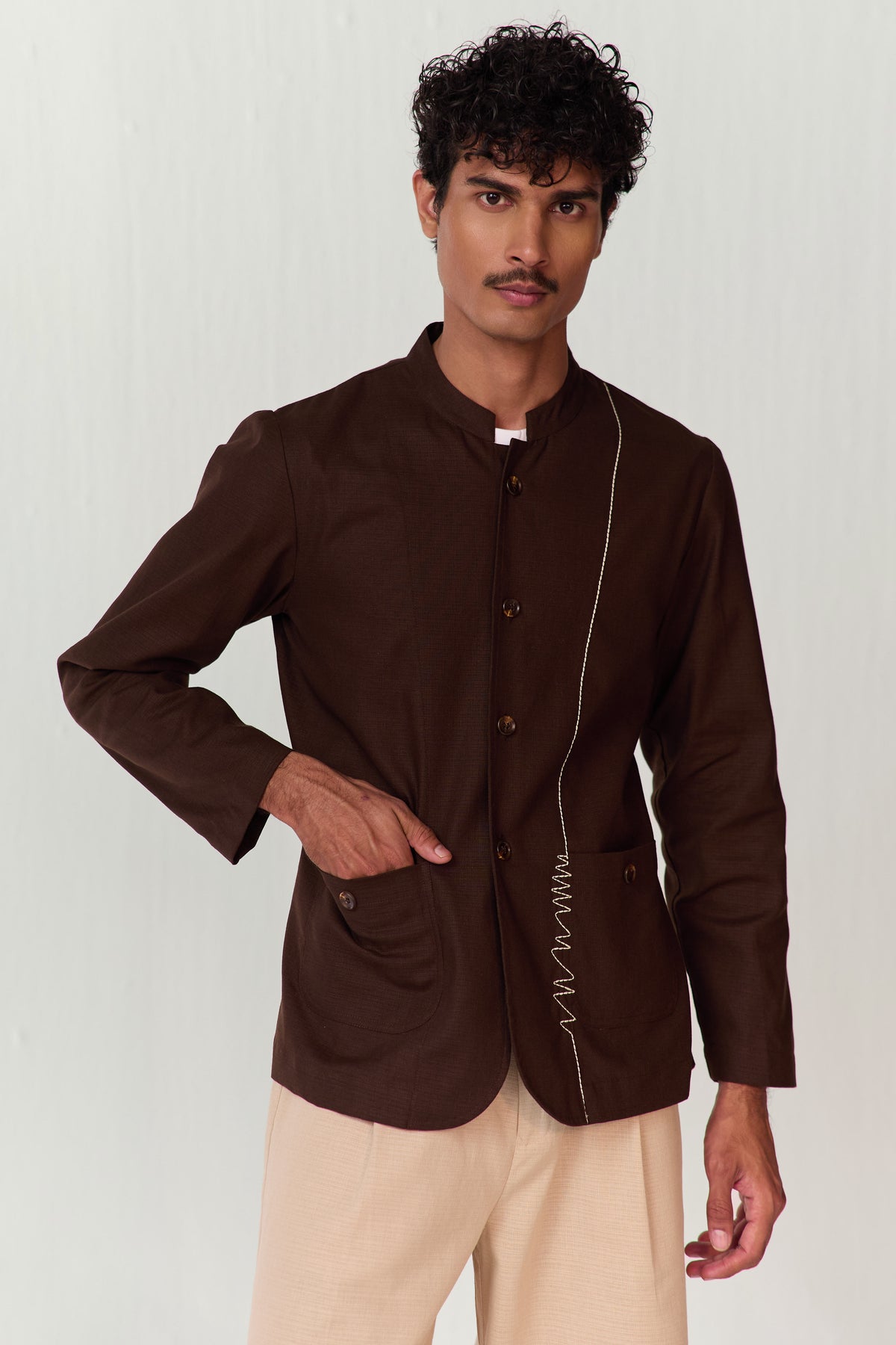 DOODLE SUMMER SHACKET-CACAO