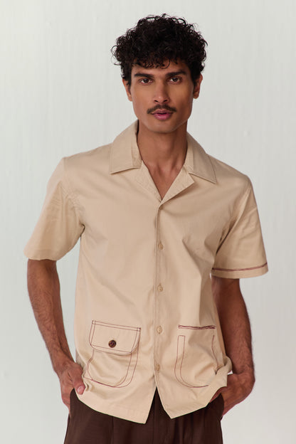 DOODLE SUMMER SHIRT-BEIGE